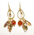 Carnelian orb earrings