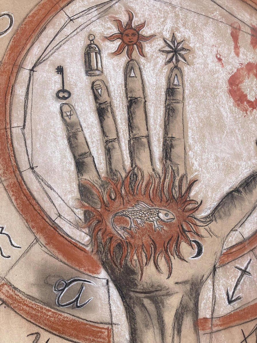 Alchemists Hand with zodiac