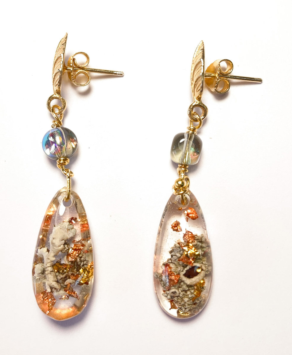 Leafy Raindrops earrings