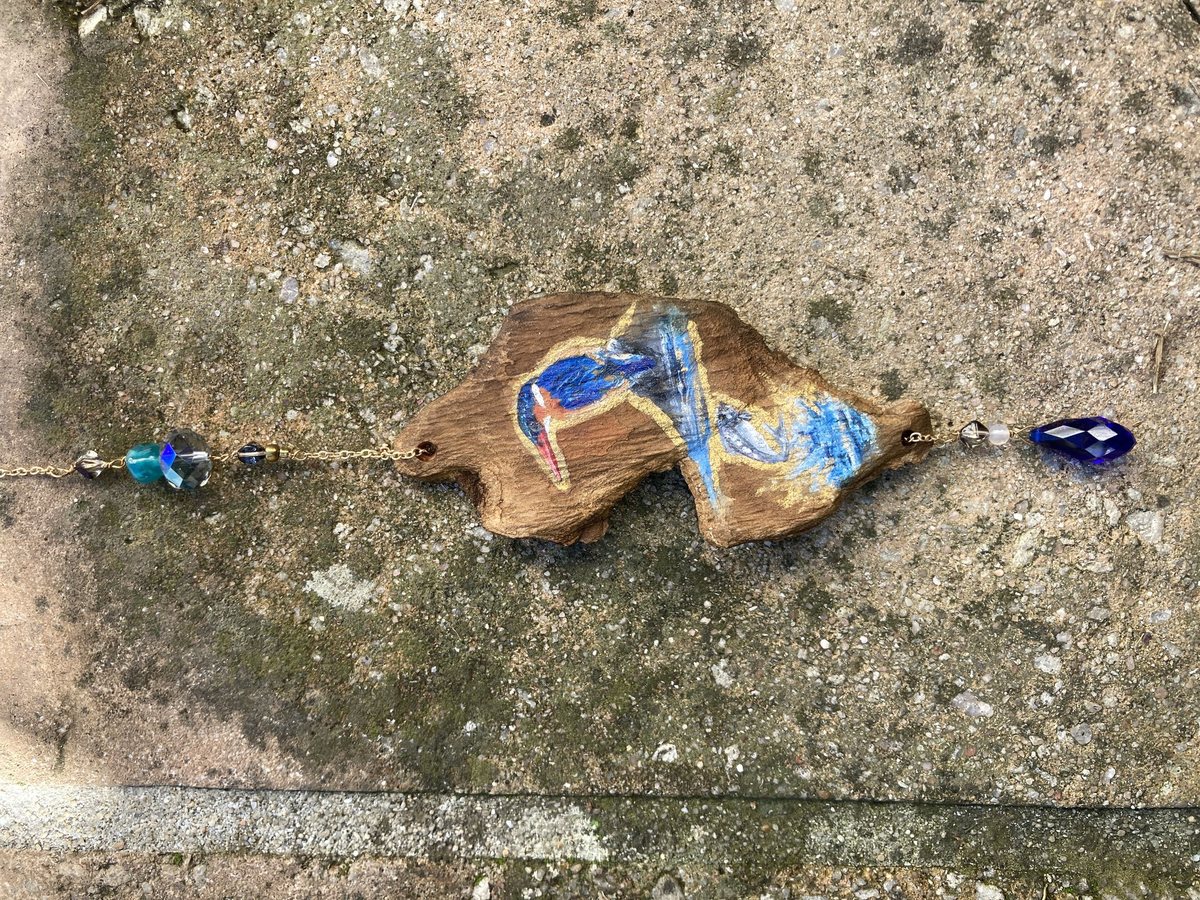 Sun Catcher - Malachite Kingfisher & fish